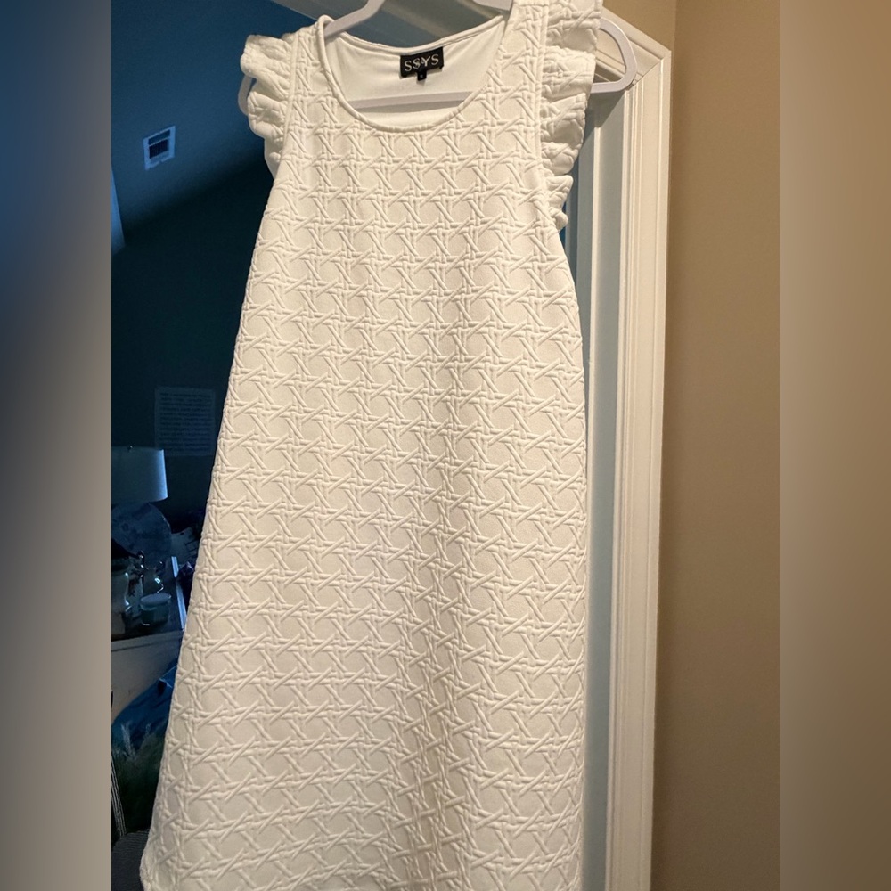 SSYS Elegant White Casual Dress